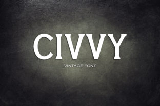 Civvy: A Bold Retro Serif Font for Vintage Craft Designs