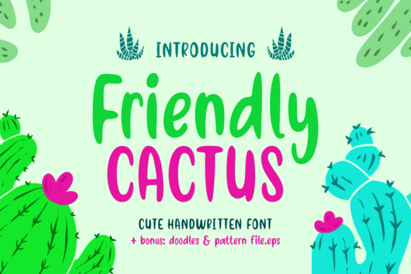 Friendly Cactus: The Playful Decorative Font for Scroll-Stopping Visuals