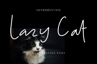 Lazy Cat: A Cool Monoline Script Handwritten Font for Brand Identity