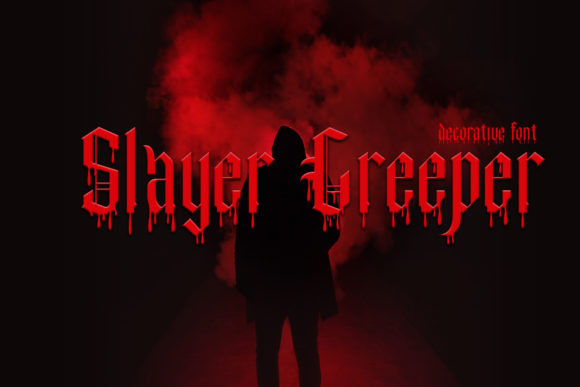 Slayer Creeper Typeface: Iconic Blackletter for Halloween Crafts