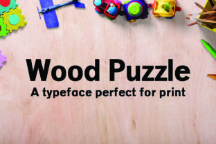 Wood Puzzle Typeface for Modern Brand Identity Projects